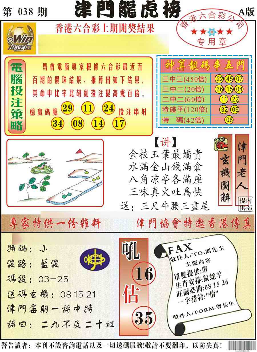 038期津门龙虎榜A[图]